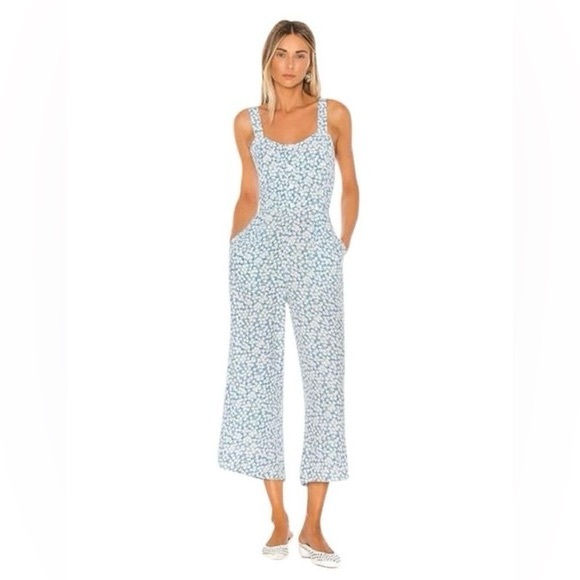 Faithfull The Brand Marija Jumpsuit Riviera Blue - Picture 1 of 7